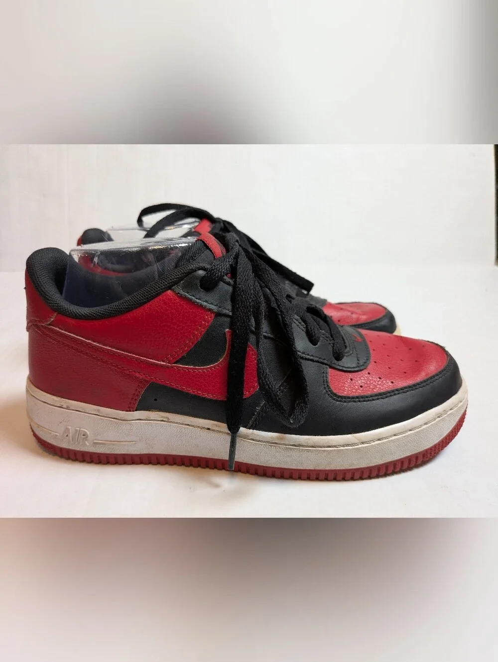 Nike Air Force Red & Black Sneakers